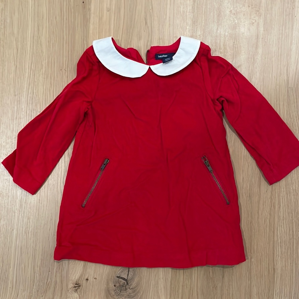 Baby gap red cord dress 12-18m
